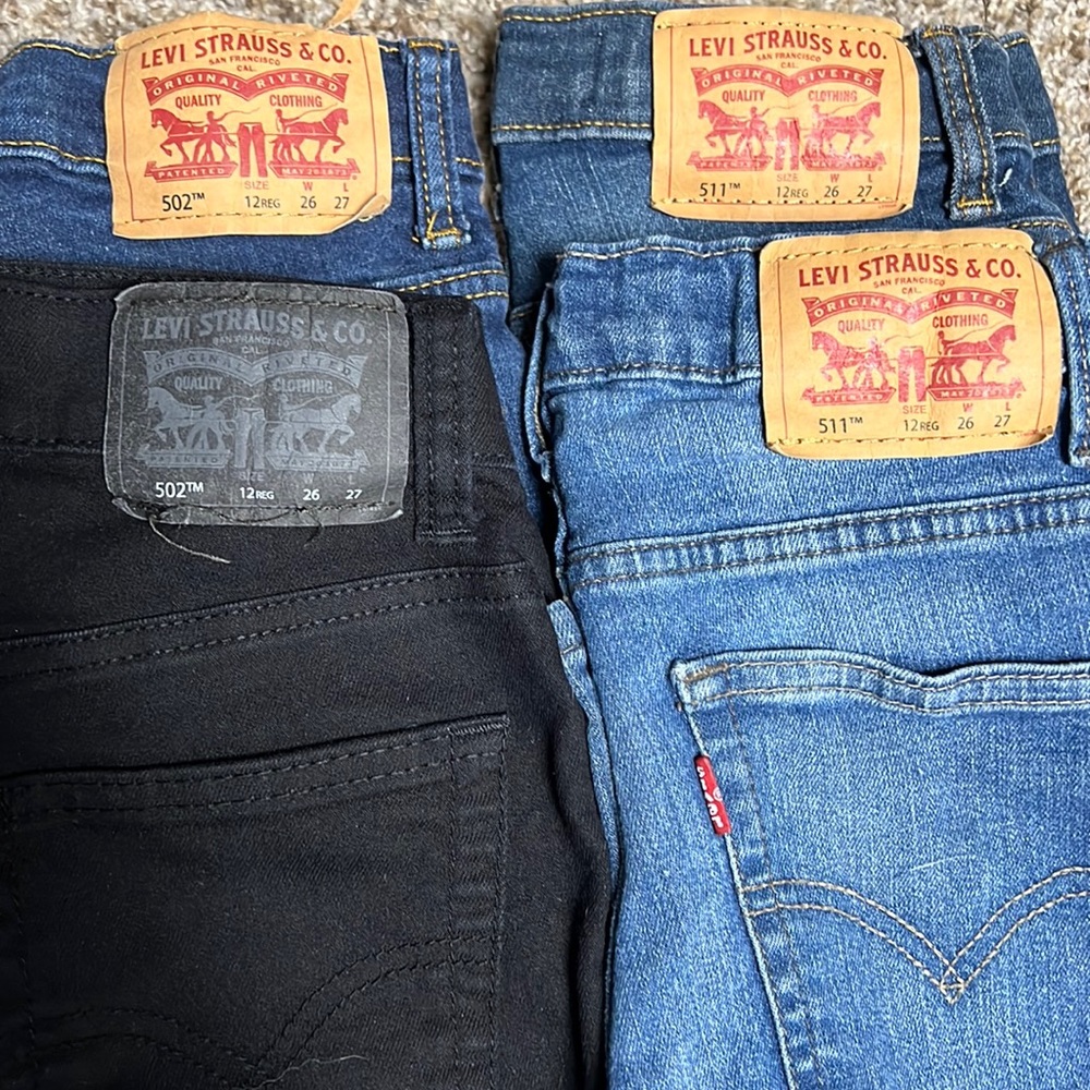 Boys LEVI Jeans Size 12 BUNDLE